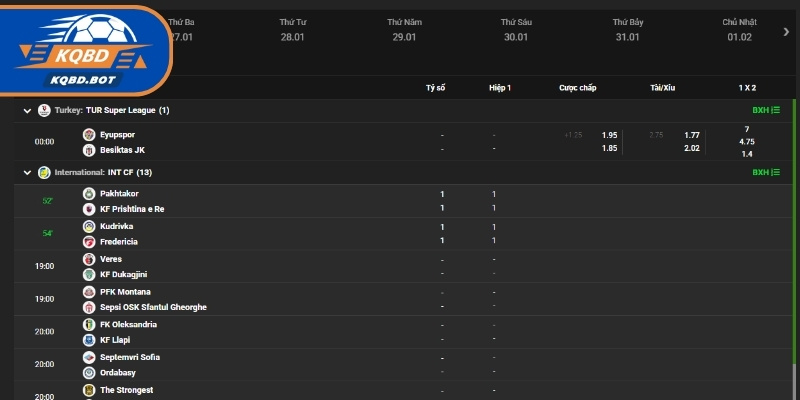 Hướng dẫn chi tiết cách xem và tra cứu lịch thi đấu bóng đá hôm nay tại KQBD
